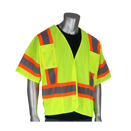 Pip ANSI Type R Class 3 Two-Tone Breakaway Vest 303-5PMTT-LY/XL