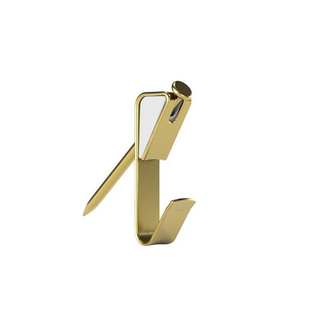 Ook Picture Hanger, 10 lb, Steel, Brass, Gold, 6/PK, 6PK 50582