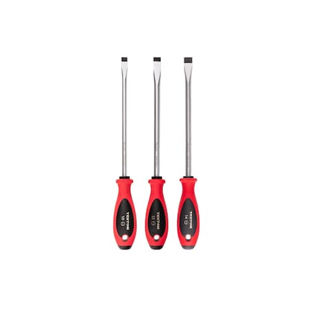 Tekton Slotted Screwdriver Set - 8 Inch Shanks, 3-Piece (10 - 14 mm) DWS90007