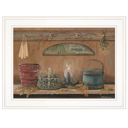 Homeroots Treasures on the Shelf I 2 White Framed Print Wall Art 406800