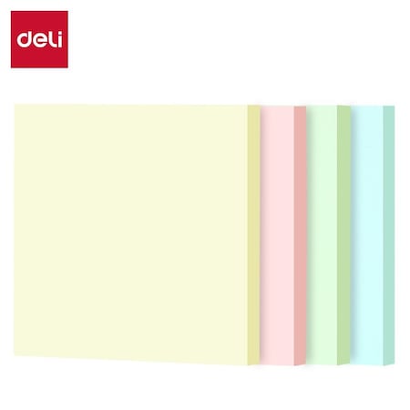 Deli Self-Stick Notes 3x3, Assorted Colors, 100 Sheets, 12PK EA914