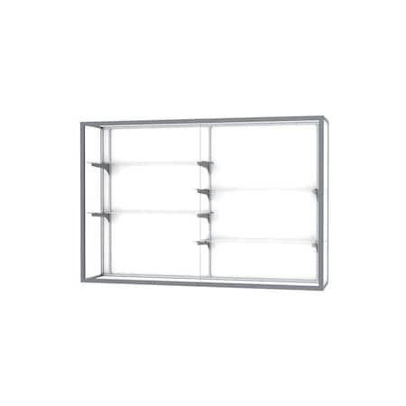 Ghent Champion Wall Case Display 72x48x16, White, Satin 2040-6-WB-SN