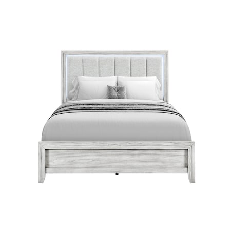 Global Furniture Usa Contemporary Elsie Grey Queen Bed With Led ELSIE-GREY-QB W/ LED