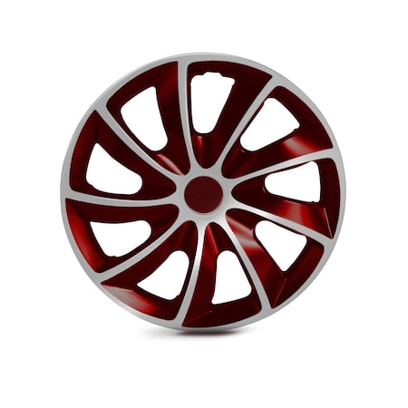 Altertrim 15 in Univ Hubcaps for steel whls, Snap-On, (White & Red Lacq), 4PK CHB-5084-WR-15
