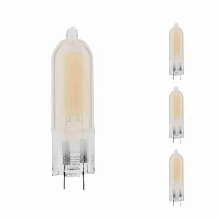 Bulbrite LED Filament, 1.8 Watt Dimmable T5 Light Bulb, Frost Finish, GY6.35Base, 2700K, 140 Lumens, 4PK 862043