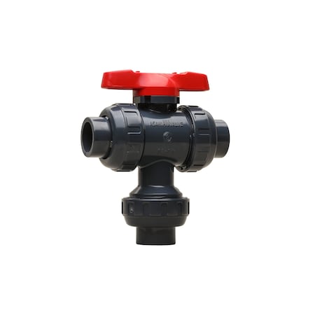 Asahi Valve, Multiport Ball, 3", PVC, FKM, Socket 2513030