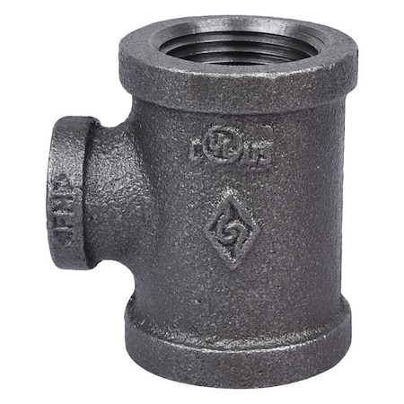Prosource Pipe Tee, 1/2 x 1 in, Threaded, Malleable Iron, SCH 40 Schedule, 300 PSI Pressure 11A1X1/2B