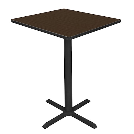 Regency Square Cain Medium X-Base Cafe Table, 36 in W, 36 in L, Neo Walnut TCB3636NW