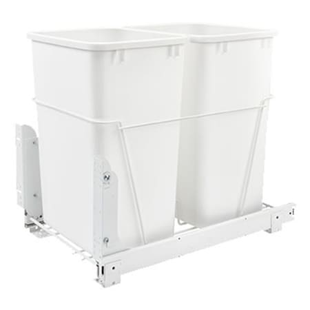 Revashelf Waste Pullout 27QT Double White Door Mount RV-15DM2-S-24