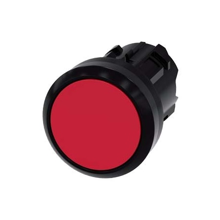 Siemens Pushbutton, 22 mm, round, plastic, red, pushbutton, flat 3SU1000-0AA20-0AA0-ZY12