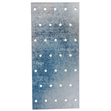 Simpson Strong-Tie TP Series Tie Plate, 7 in L, 3-1/8 in W, 0.035 in Thick, Steel, Galvanized TP37