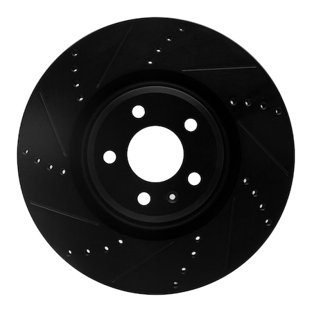 Dynamic Friction Co DFC Brake Rotor - Drilled and Slotted - Black 633-73067L