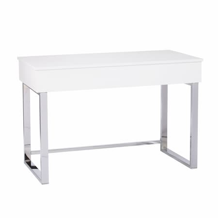 Homeroots 48" Adjustable White Standing Desk Converter 402058