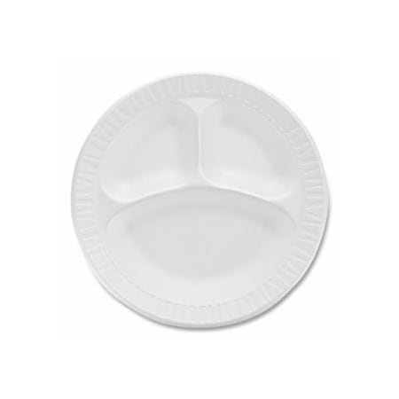 Dart Container Quiet Classic Laminated Foam Dinnerware, 10.25 in dia, White, 500PK 863-10CPWC