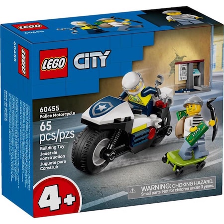 Lego City Police Motorcycle Chase Building Set Multicolored 65 pc 60455
