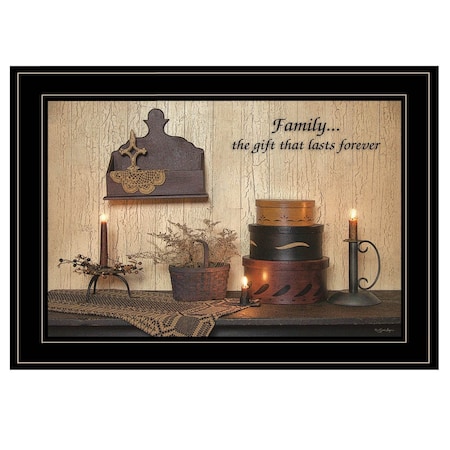 Homeroots Forever Family 5 Black Framed Print Wall Art 406775