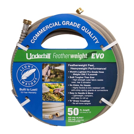 Proline Featherweight EVO Hose, Tan, 50', Ultra Light and Tough H50-050FW-EVO-T