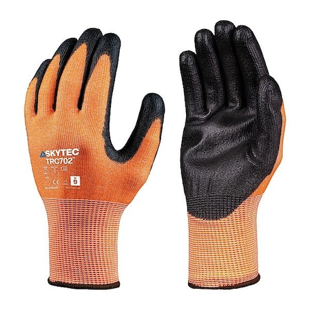 Globus Knit Gloves, Black, Unisex, PR Skytec TRC702 8(M) Tricolore PU Orange