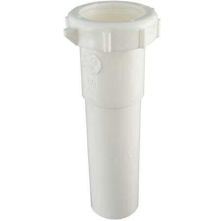 Plumb Pak Pipe Extension Tube, 1-1/2 in, 6 in L, Slip Joint, Polypropylene, White PP55-2W