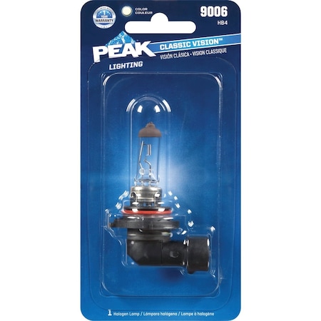 Peak Classic Vision 9006 HB4 12.8V Halogen Automotive Bulb 9006-BPP