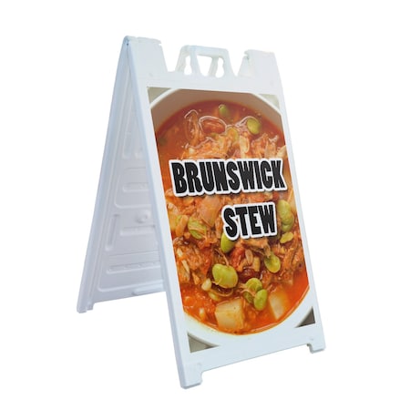 Signmission Brunswick Stew, A-Frame & 2 Sign Inserts, Heavy-Duty Plastic Frame SBHD-C-2436-Brunswick Stew