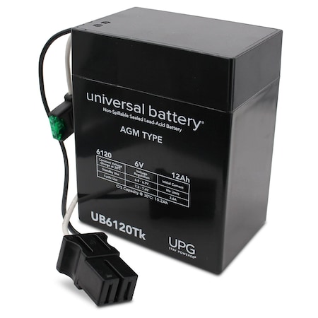 Upg TOY 6V 12Ah Wire Lead w/P2 Sealed Lead Acid AGM Battery by UPG UB6120