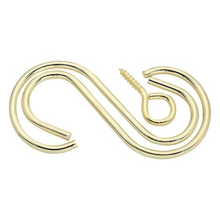 National Hardware V2665 Series Extension Hook Kit, 3-1/2 in L, Steel, Brass N275-123