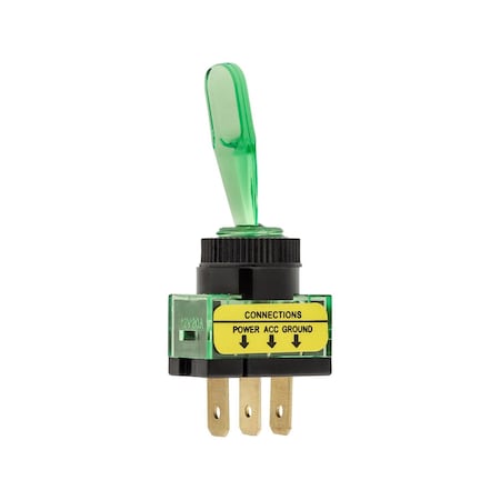 Auveco Illuminated Toggle Switch-Green 13524