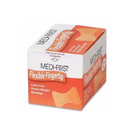 Medi-First Extra Heavy Weight Adhesive Bandage, 2 in W, 1 in L, Fingertip, Fabric 899-61578