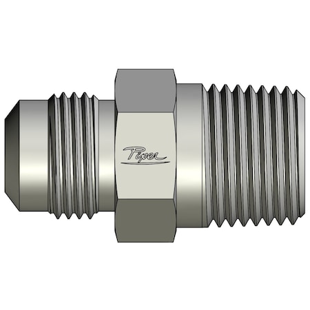 Piper Hydraulic Adapter 1/4in. Male Jic X 1/4in. Male Pipe, Straight, 8PK 0100-04-04