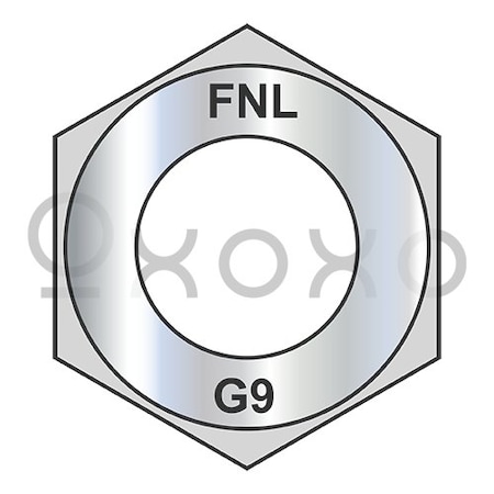 Oxoxo 1/4-28 Fine Thread Thick Hex Nut Grade 9 EcoGuard Gray/Silver 1,000 Hr Cor, 4000PK 546981