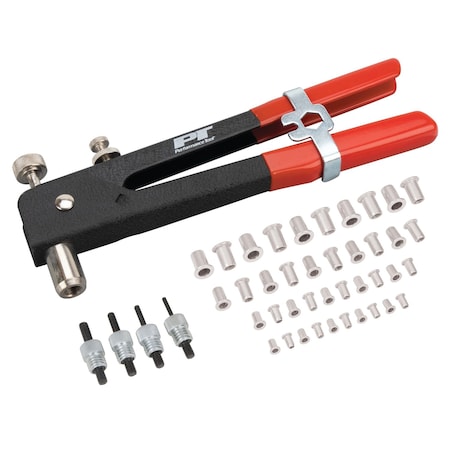 Performance Tool 45 pc. Metric Threaded Insert Kit, Rivet Nuts, Mandrels, Blow Mold Case W2007
