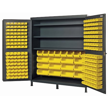 Quantum Storage Systems JUMBO GRAY STORAGE CABINET W/212 YELLOW BINS QSC-72SYL