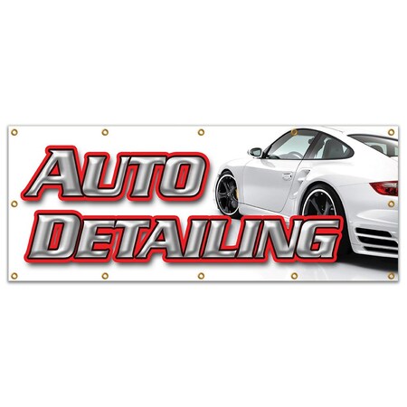 Signmission Auto Detailing, 48 Inch x 120 Inch, Banner B-120 Auto Detailing