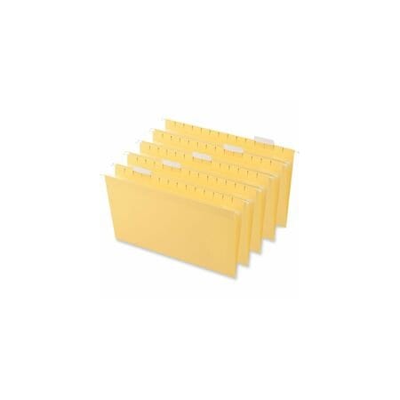 Universal Hanging File Folders, Yellow, 8.5in H, 25PK UNV14219