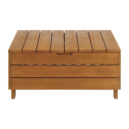 Alaterre Furniture Barton Outdoor Eucalyptus Wood Coffee Table with Lift Top Storage Compartment, Brown 80-OUTD-WD-STCT