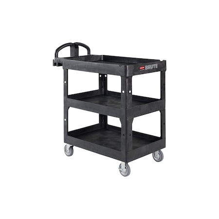 Rubbermaid Commercial Utility Cart, 600 lb Load Capacity, 3 Shelves, 44 in L, 25 6/25 in W, 47 in H 2196862