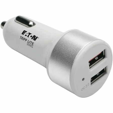 Tripp Lite series U280-C02-S-QC3 Auto Adapter - 12 V DC Input - 5 V DC, 9 V DC, 12 V DC Output - 3 A U280-C02-S-QC3