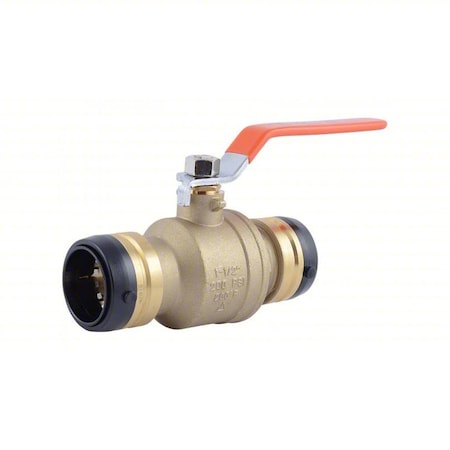 Sharkbite Quarter-Turn Ball Valve, 6.54" L, Brass UXLBV41