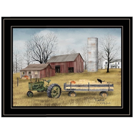 Homeroots Hayride 2 Black Framed Print Wall Art 406395