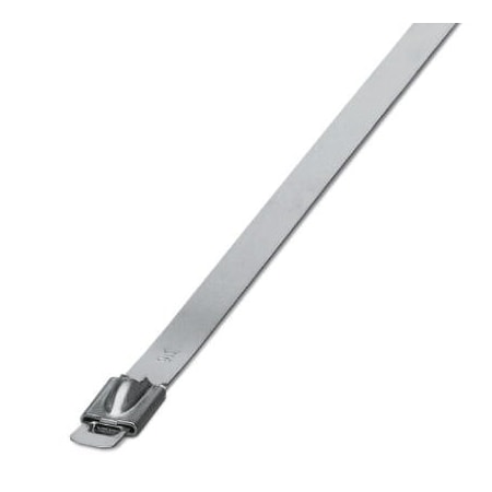 Phoenix Contact Cable Tie, 259 mm L, Silver, 316 Stainless Steel, 1335 N Strength 3240827