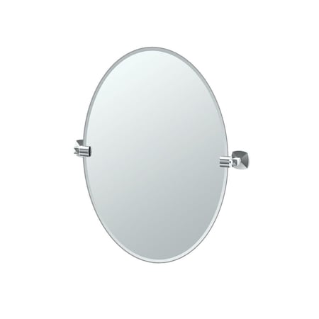 Gatco Jewel 26.5" Frameless Oval Mirror, Chrome 4149