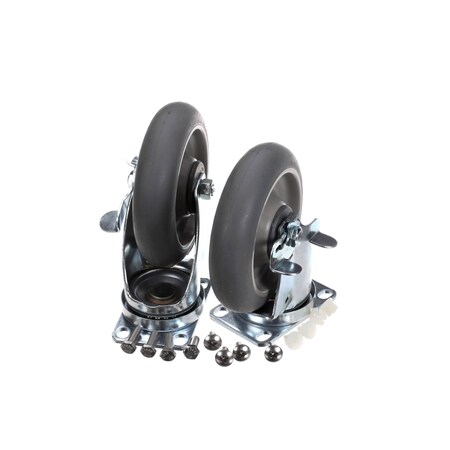 Winston Caster with Brake, Plate Locking, 5in, 2PK SV1101-2