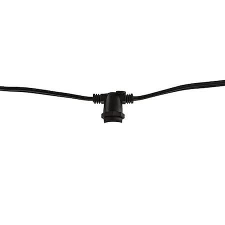Bulbrite 48' STRING LIGHT 15 SOCKETS 36 SPACING E26 BLACK, NO BULBS 812480