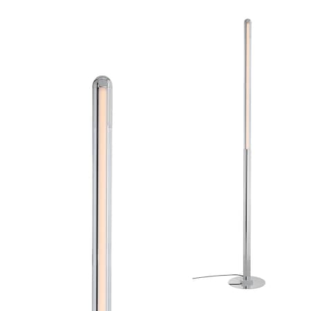 Jonathan Y Roxanna 68" Integrated LED Metal Floor Lamp, Chrome JYL7011A