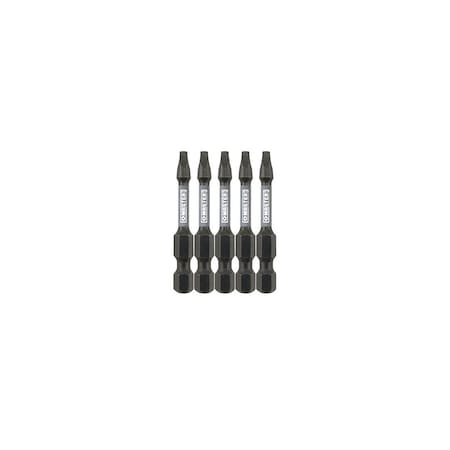 Master Mechanic Impact Power Bit, Square SQ2, 2 In, 5PK 255393