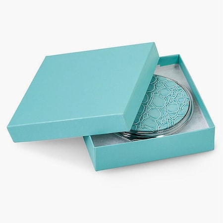 Nashville Wraps Aqua Blue Jewelry Gift Boxes, 3.5x3.5x1, Fiber Fill, 100PK 18AQ