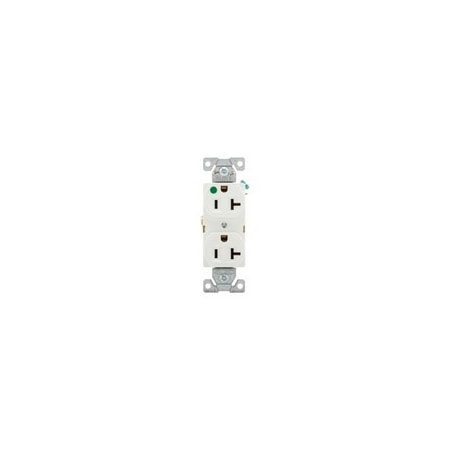 Eaton Straight Blade Receptacle, 5-20R, 20 A, 125V AC, 2 Pole, 3 Wire, Flush Mount, Grounded 8300W