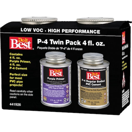 Do It Best 4 Oz. Regular Bodied Purple PVC Cement 19532