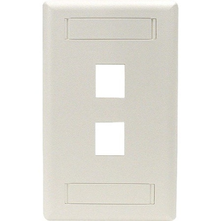 Black Box Gigastation2 Wallplate, 2-Port Single-Gang, Office White WPT462